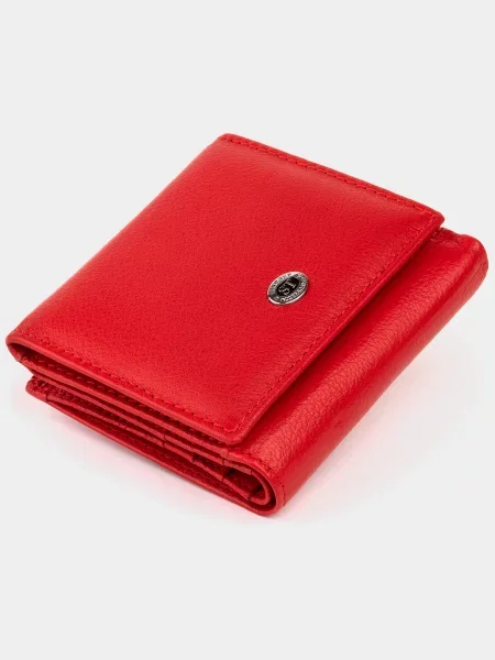 Кожаный кошелек St Leather Accessories красный
