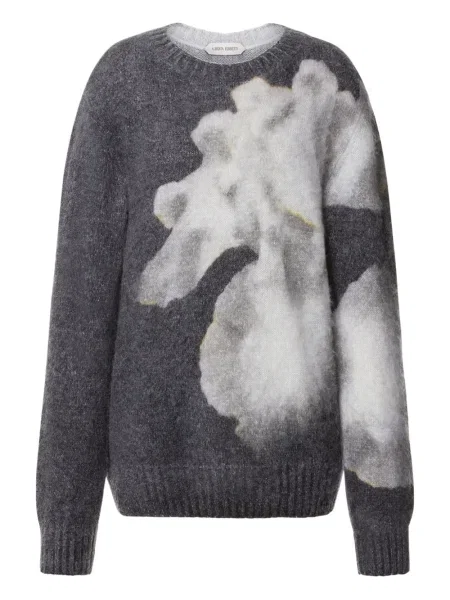 Pulover Alberta Ferretti cu model floral gri