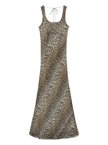 Rochie Ganni cu imagine cu model leopard de costum
