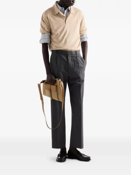 Tricou polo Prada de mătase