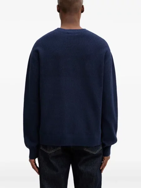 Pulover Fred Perry cu broderie albastru