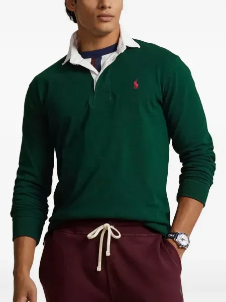Поло тениска Polo Ralph Lauren бродирана зелено