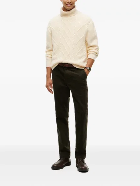 Pantaloni Tommy Hilfiger de catifea cord verde