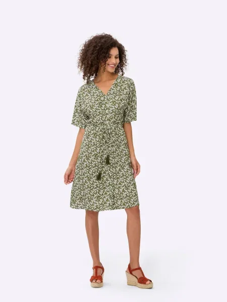 Heine Rochie oliv alb