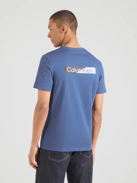 Calvin Klein Tricou safir / negru alb