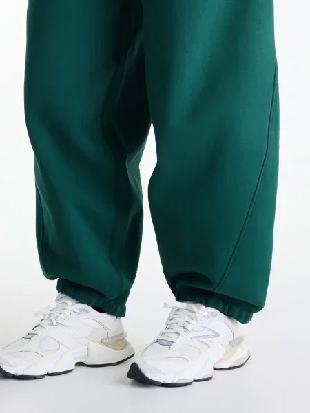 Флисовые спортивные штаны New Balance зеленые