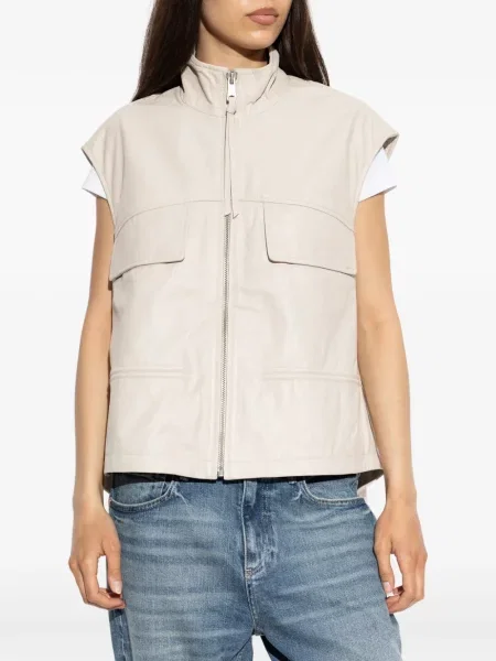 Vestă Allsaints fără mâneci alb
