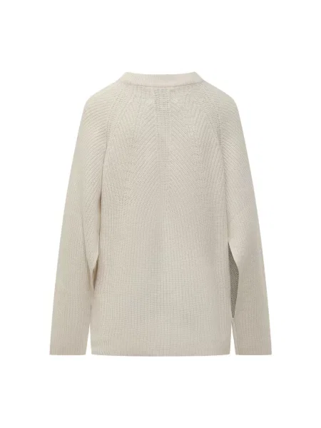 Sweter Loulou De Saison z kaszmiru biały