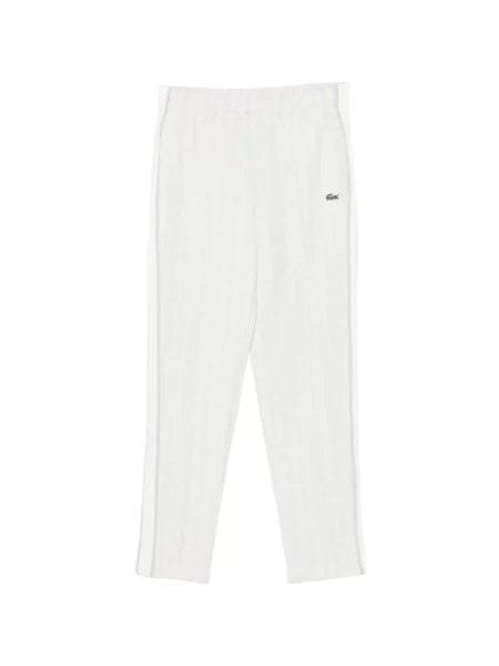 Pantaloni Lacoste cu imagine alergare alb