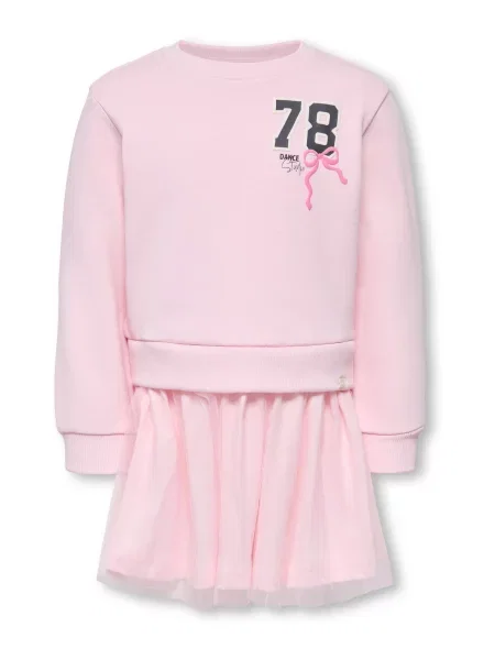 Only Mini Rochie KMGGERT roz / roz deschis / negru alb