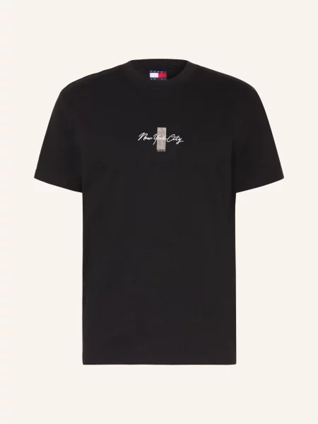 Tommy Jeans Koszulka schwarz czarna