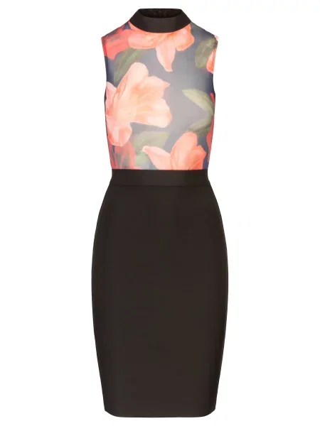 Kraimod Puzdrové šaty červená čierna