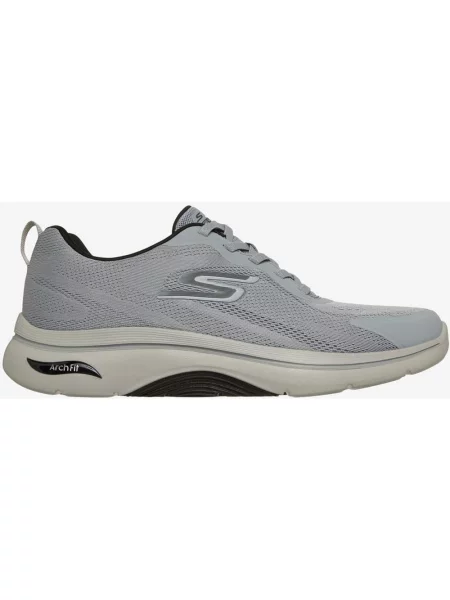 Buty do biegania Skechers GO WALK Arch Fit Levy szary jasny czarny 40 biały
