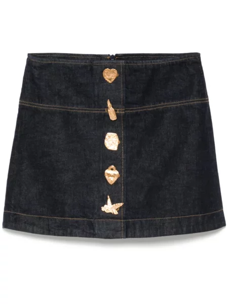 Fustă din denim Zimmermann albastru
