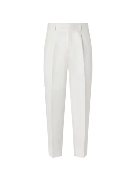 Pantaloni Zegna plisate alb