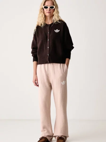 Adidas Originals спортен панталон дамски Essentials Knit бежово
