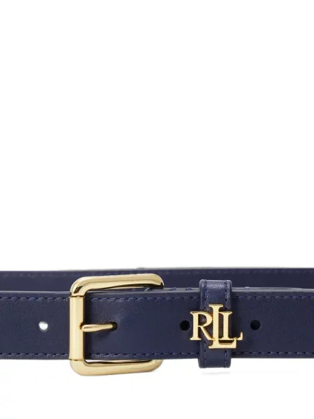 Кожаный колан Lauren Ralph Lauren с автограф синьо