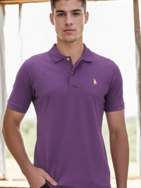 Tricou polo Dewberry violet