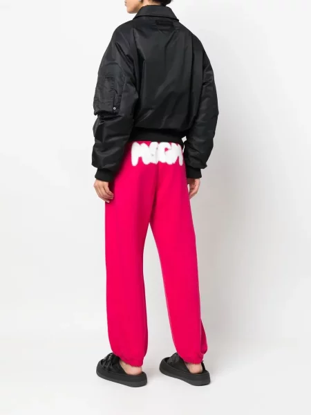 Kalhoty Msgm s potiskem růžové
