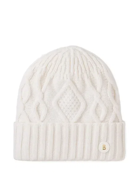 Căciulă Bogner tricotate cu autograf alb
