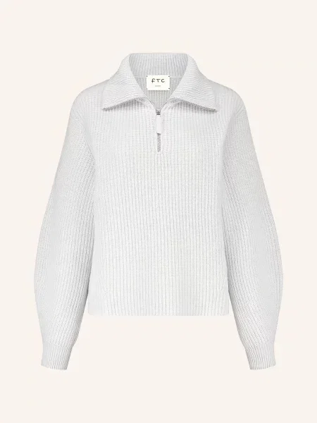 Ftc Cashmere Kašmírový Svetr Troyer světle šedá