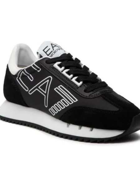 Pantofi Ea7 Emporio Armani retro alb