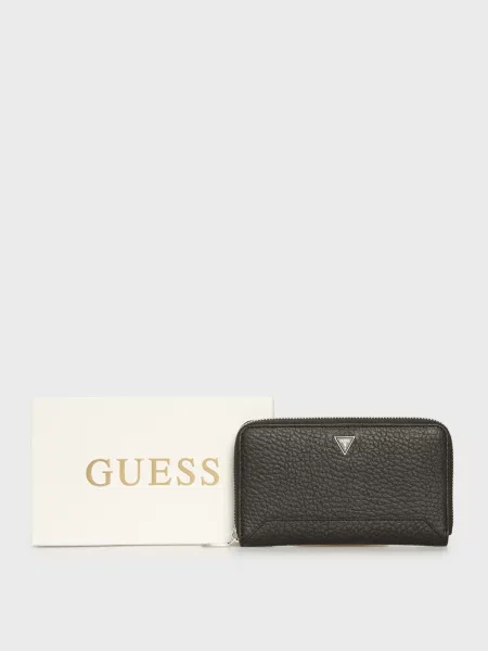 Кожаный кошелек Guess черный