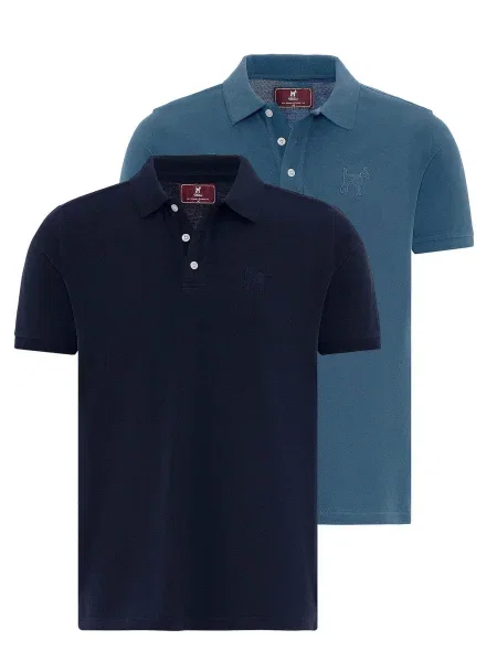 Williot Majica Roman golobje modra črna