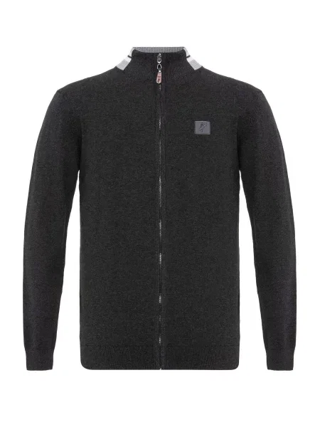 Jacey Quinn Kardigan antracitová / světle šedá bílá