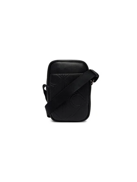 Calvin Klein Válltáska Emblem Aop Emboss Slim Reporter fekete