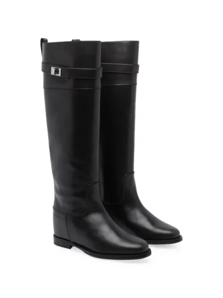 Botine Via Roma 15 din piele negru