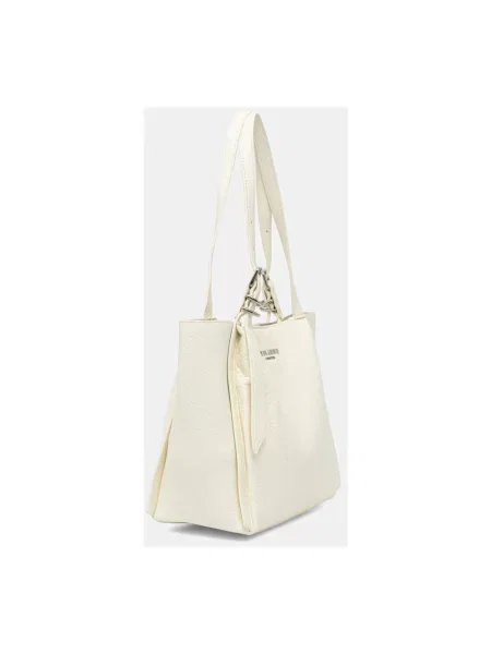 ERMANNO Firenze torebka shopper z imitacji skóry beżowa