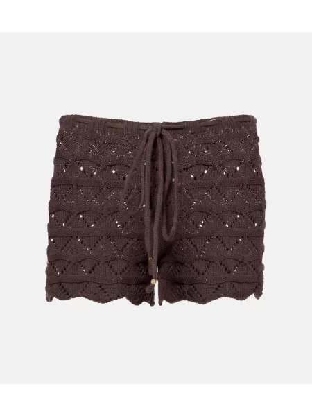 Dzianinowe szorty Bananhot brązowe