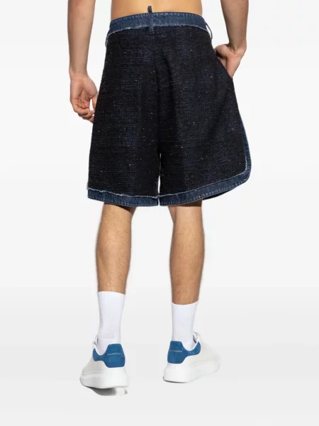 Tvídové džínové šortky Dsquared2 modré