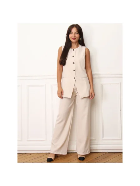 Nohavice La Modeuse béžová