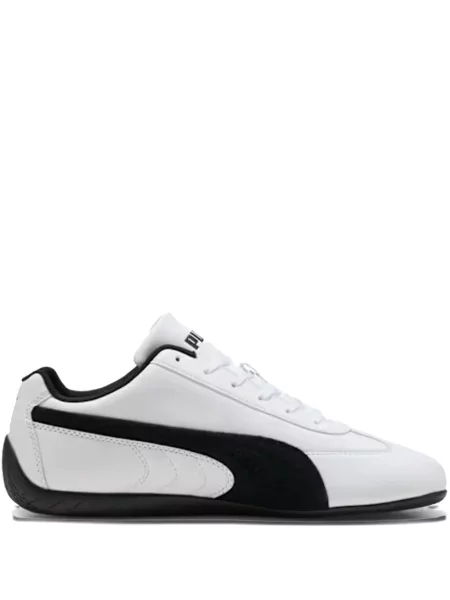 Sneakerși Puma cu șireturi din piele alb