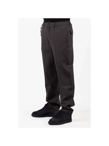 Spodnie Emporio Armani wełniane szare