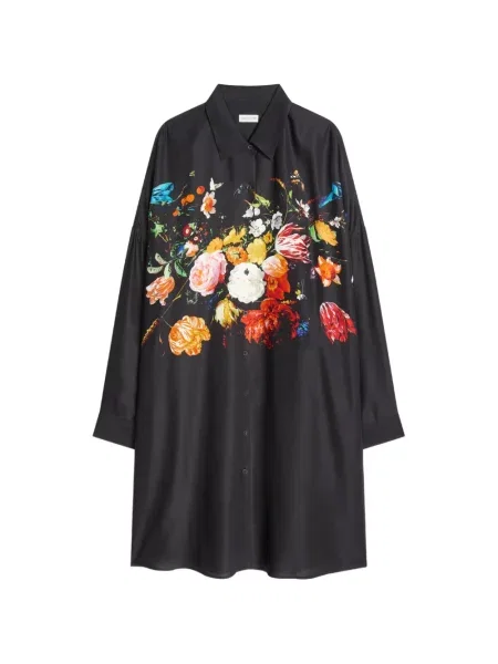 Rochie tip cămașă Dries Van Noten negru