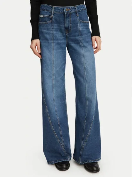 Guess Jeans Τζιν Wide Leg μπλε