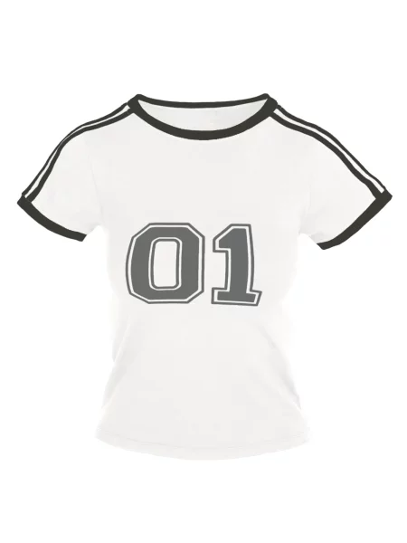 Imily Bela Tricou gri închis / verde închis alb