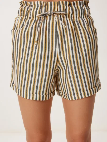 Happiness İstanbul Pantaloni galben / gri bazalt alb
