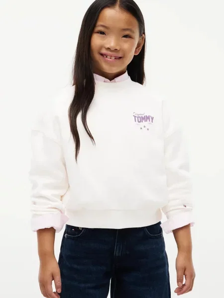 Tommy Hilfiger hanorac pentru copii din alb