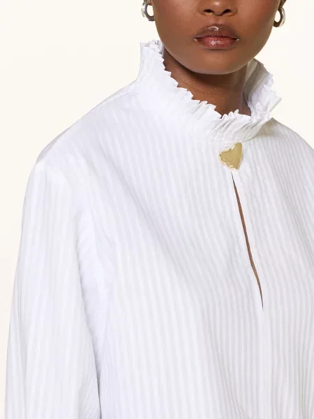 Claudie Pierlot Bluzka Z Falbankami weiss biała