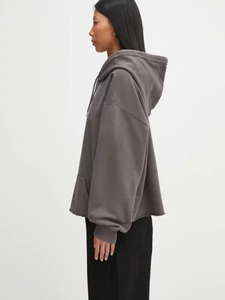 Кофта Maison Margiela з капюшоном з аплікацією сірий