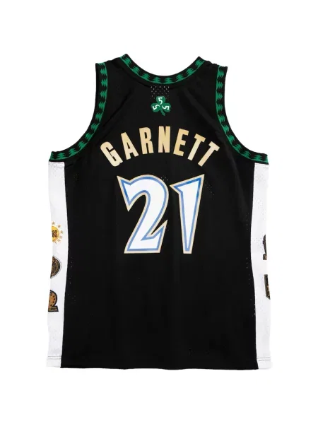 Cămașă Mitchell & Ness din jerseu negru