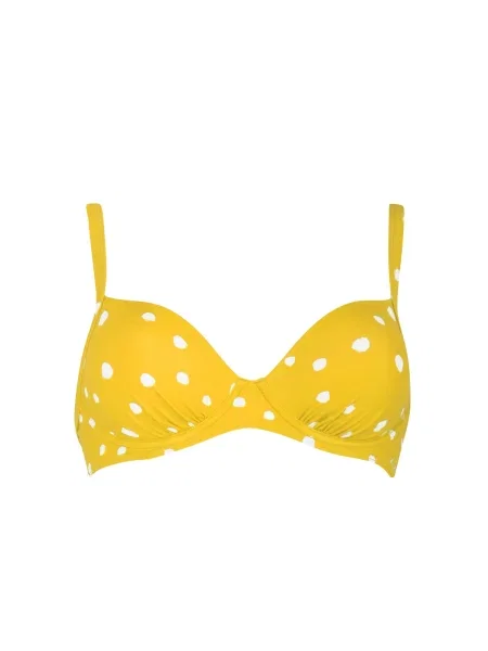 VIVID Sutien costum de baie galben / murdar alb
