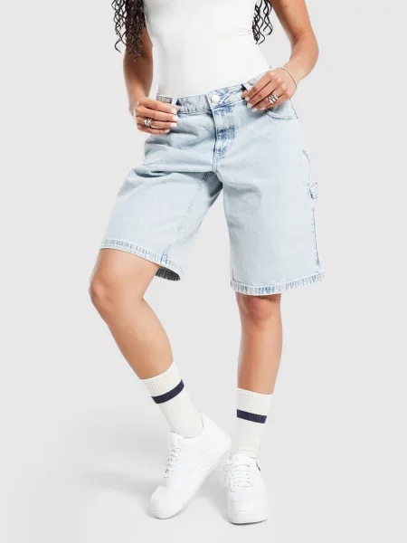 Unlike Humans Szorty Denim Jorts niebieskie