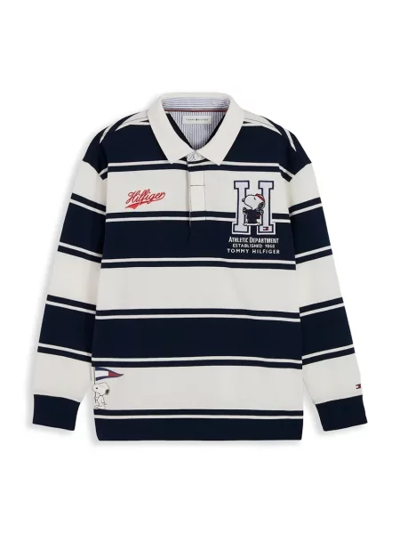 Tommy Hilfiger majica dugih rukava za djecu od pamuka x Peanuts plava