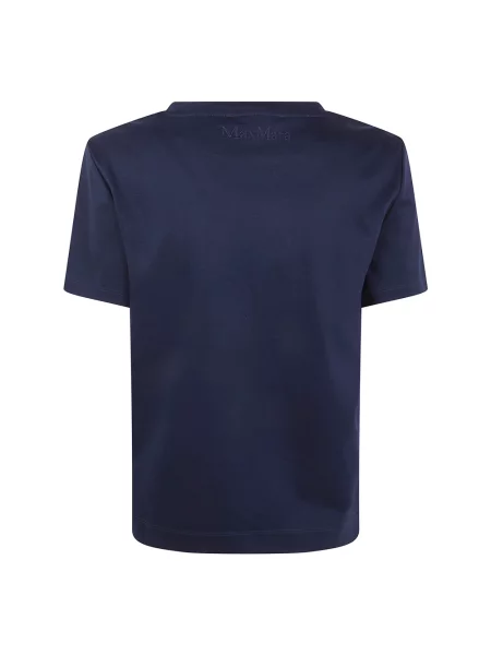 Koszulka Max Mara z logo niebieska