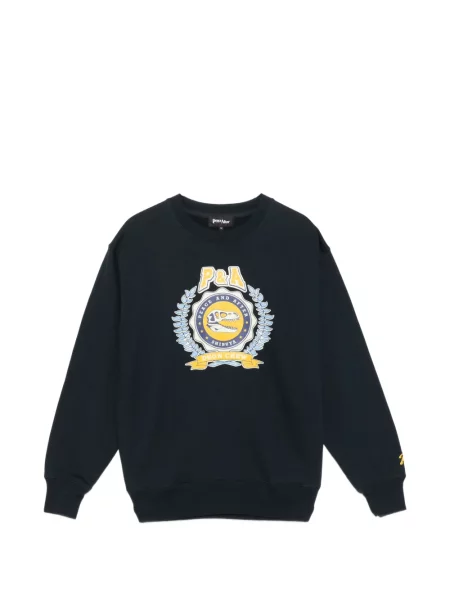 Hanorac crewneck Peace And After cu decolteu rotund albastru